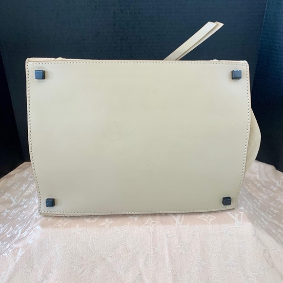 Celine Mini Luggage Tote In Beige Nubuck Calf Suede - Picture 7 of 7